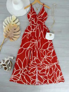 Vestido longo botões