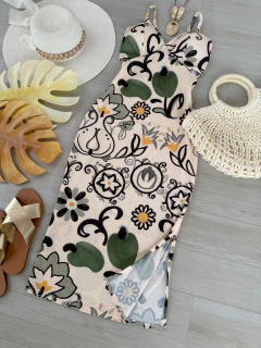Vestido midi Canelado estampado - (cópia) - buy online