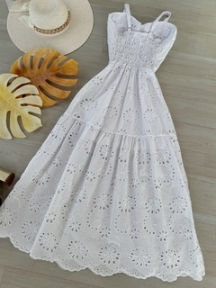 Vestido midi laise branco na internet