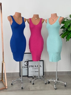 Vestido tricot canelado - comprar online