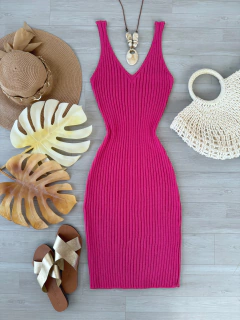Vestido tricot canelado na internet