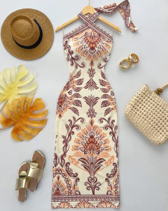 Vestido midi inspired FRM - comprar online