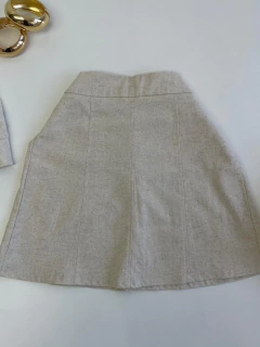 Saia Linho Botões - Glamix 