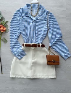 Camisa listrada azul - comprar online