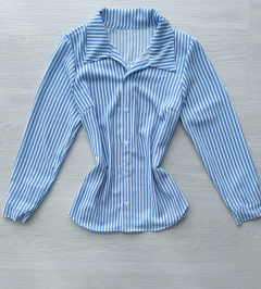 Camisa listrada azul na internet