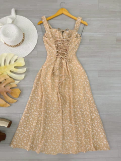 Vestido midi Luana nude na internet