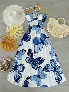 Vestido longo poliamida