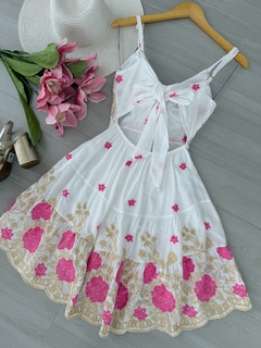 Vestido laise bordado na internet
