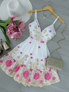 Vestido laise bordado - (cópia) - (cópia) - (cópia) - Glamix 