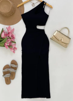 Vestido midi Canelado premium - Glamix 