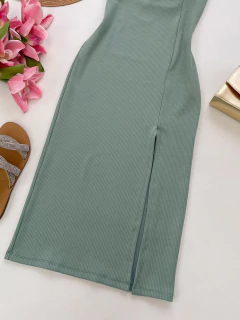 Vestido Canelado tomara q caia - loja online