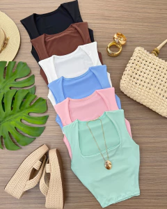 Cropped gola quadrada - comprar online