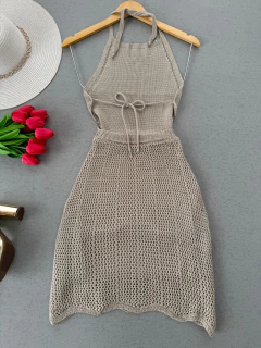 Vestido tricot areia - comprar online