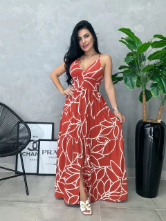 Vestido longo botões - comprar online