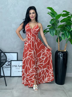Vestido longo botões na internet