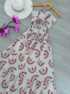 Vestido longo linho bordado - (cópia) on internet