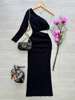 Vestido longo Canelado premium