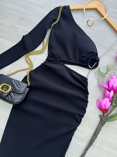 Vestido longo Canelado premium - comprar online