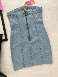 Vestido jeans tomara que caia - comprar online