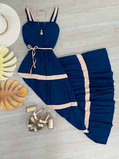 Vestido longo listras