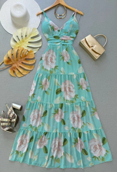 Vestido Alice verde água