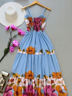 Vestido Midi flores - comprar online