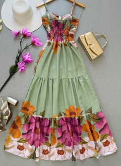 Vestido Midi flores na internet