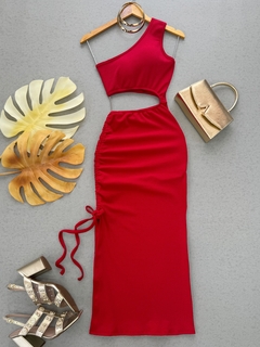 Vestido Canelado manga nula