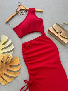 Vestido Canelado manga nula - comprar online