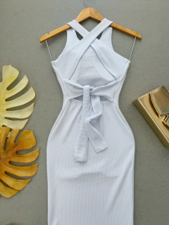 Vestido Canelado de amarrar nas costas - comprar online