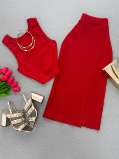 Conjunto Ribana vermelho na internet