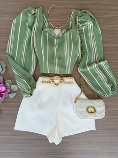 Cropped listrado