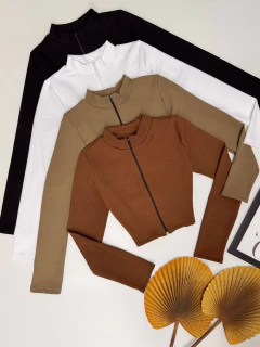 Cropped zíper - comprar online