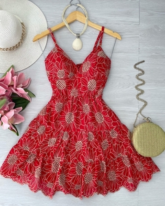 Vestido laise bordado