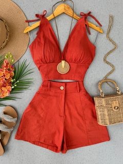 Conjunto Linho terracota - comprar online