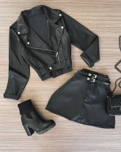 Jaqueta courino botão