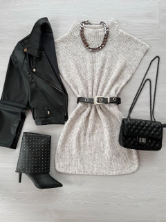 Vestido/colete tricot mousse na internet