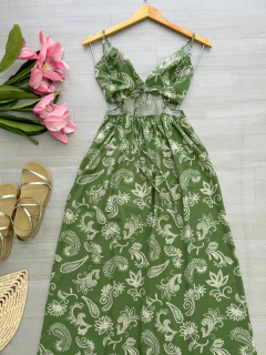 Vestido midi fenda - comprar online