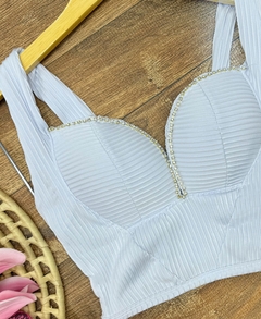 Cropped 3d strass - comprar online