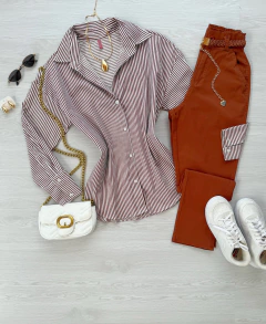 Camisa tricoline listrada - comprar online