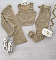 Conjunto lazinha canelada 3 peças - comprar online