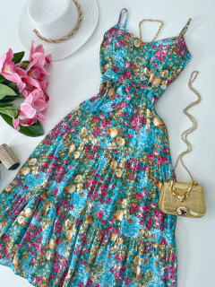 Vestido midi floral na internet