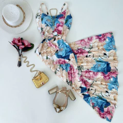 Vestido longo de amarrar