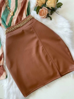 Saia couro eco - comprar online