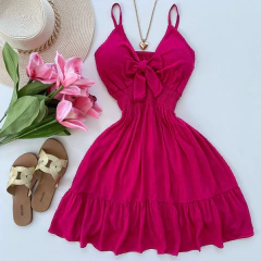 Vestido laço pink
