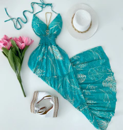 Vestido longo lastex