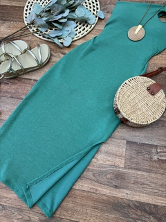 Vestido midi canelado - comprar online