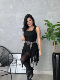 Vestido suede franjas - comprar online