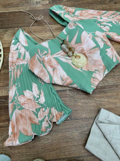 Cropped plissado - comprar online