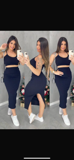 Conjunto canelado midi na internet